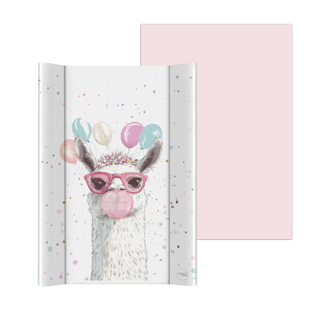 CEBA BABY Podložka prebaľovacia 2-hranná s pevnou doskou (50x70) Ultra Light Crazy Lama